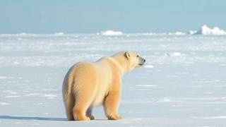 Polar bear in its Arctic habitat